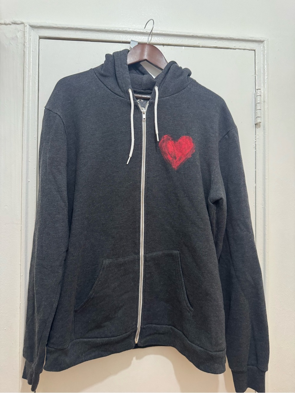 Men’s zipper hoodie Alex and Chloe dark grey XL